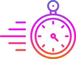 Timer Line Gradient Icon Design vector