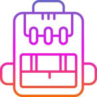 Backpack Line Gradient Icon Design vector