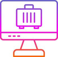 Computer Line Gradient Icon Design vector