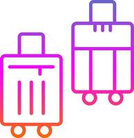 Suitcases Line Gradient Icon Design vector