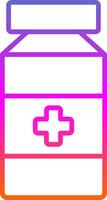 Pill Jar Line Gradient Icon Design vector