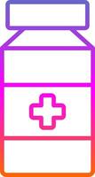 Pill Jar Line Gradient Icon Design vector