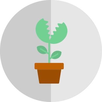 Venus atrapamoscas plano escala icono diseño vector