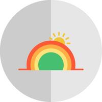 Rainbow Flat Scale Icon Design vector