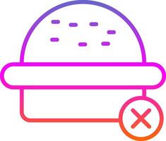 No Burger Line Gradient Icon Design vector