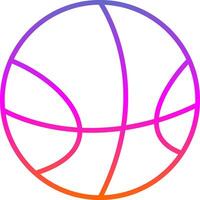 baloncesto línea degradado icono diseño vector