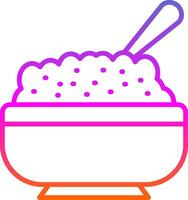 Curry Rice Line Gradient Icon Design vector