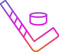 Hockey Line Gradient Icon Design vector