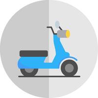 Scooter Flat Scale Icon Design vector