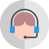 Call Center Flat Scale Icon Design vector