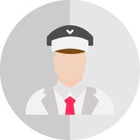 Pilot Flat Scale Icon Design vector