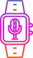 Microphone Line Gradient Icon Design vector