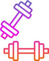 Dumbell Line Gradient Icon Design vector