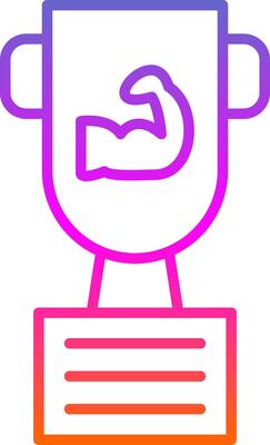 Trophy Line Gradient Icon Design