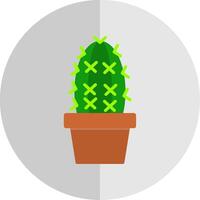 Cactus Flat Scale Icon Design vector