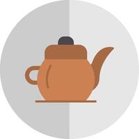 Tea Pot Flat Scale Icon Design vector