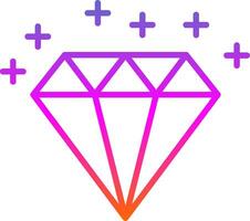 diamante línea degradado icono diseño vector