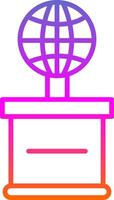 World Line Gradient Icon Design vector
