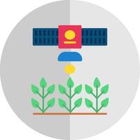 Satellite Crop Monitoring Flat Scale Icon Design vector