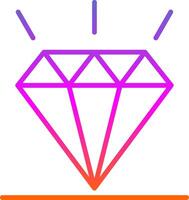 Diamond Line Gradient Icon Design vector