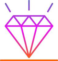 diamante línea degradado icono diseño vector