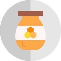 Honey Jar Flat Scale Icon Design vector