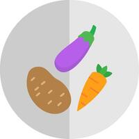 Vegetables Flat Scale Icon Design vector