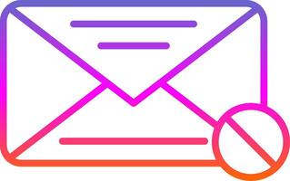 Spam Line Gradient Icon Design vector