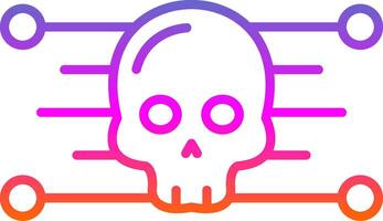 Skull Line Gradient Icon Design vector