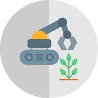 Agricultural Robot Flat Scale Icon Design vector