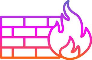 Firewall Line Gradient Icon Design vector