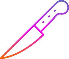 cuchillo línea degradado icono diseño vector