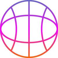 Globe Line Gradient Icon Design vector
