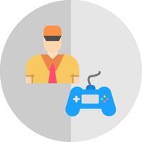 Gamer Flat Scale Icon Design vector