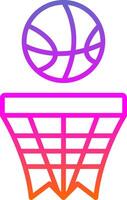 baloncesto línea degradado icono diseño vector