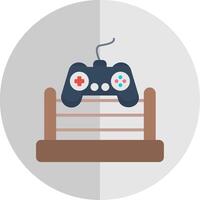Fighting Game Flat Scale Icon Design vector