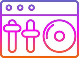 Dj Mixer Line Gradient Icon Design vector