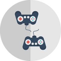 Player Versus Player Flat Scale Icon Design vector