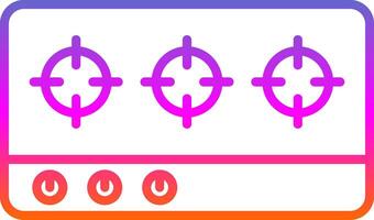 Hob Line Gradient Icon Design vector