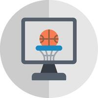 Basketball Flat Scale Icon Design vector