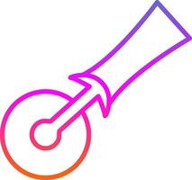 Pizza Cutter Line Gradient Icon Design vector