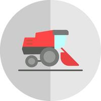 Harvester Flat Scale Icon Design vector