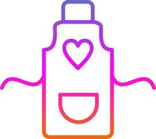 Apron Line Gradient Icon Design vector