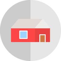 granja casa plano escala icono diseño vector