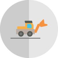 Loader Truck Flat Scale Icon Design vector