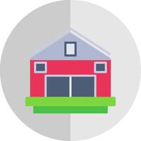 Barn Flat Scale Icon Design vector