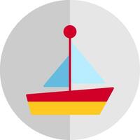 Boat Flat Scale Icon Design vector