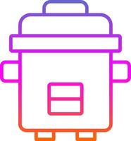 Pressure Cooker Line Gradient Icon Design vector
