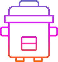 Pressure Cooker Line Gradient Icon Design vector