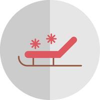 Sled Flat Scale Icon Design vector